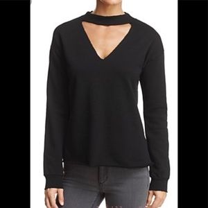 Honey Punch Black Sweatshirt with Cutout detail